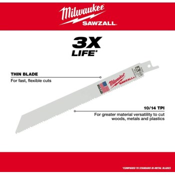 Heavy Duty Bi-Metal SawzAll Blades ~ 10/14t - 8"