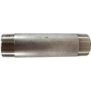 Pipe Nipple, Stainless Steel Schedule 40 - 1-1/4" x 4"