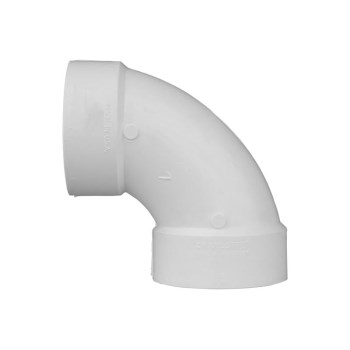 Charlotte Pipe PVC DWV 90-Degree Elbow, Hub x Hub - 4"