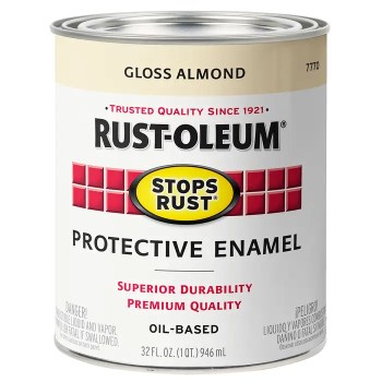 Stops Rust Enamel, Satin Almond - Qt