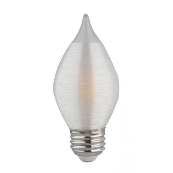 Satco C15 LED Decorative Bulb, Spun Amber - 4W