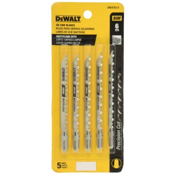 DeWalt T-Shank Jig Saw Blade, 6 TPI Clean Cut - 4", 2pk