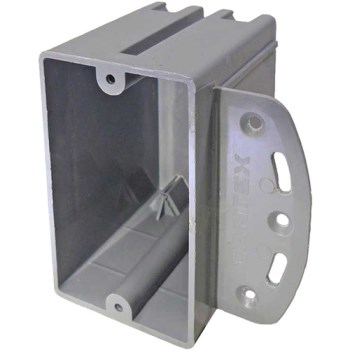 EZ Box Shallow Bracketed Switch/Outlet Box - 8 Cu In