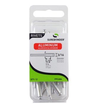 FPC Surebonder Aluminum Blind Rivet, 3/16" - Long, 12pk