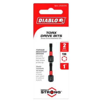 Diablo Torx Drive Bit - T20 x 1", 2-Pack