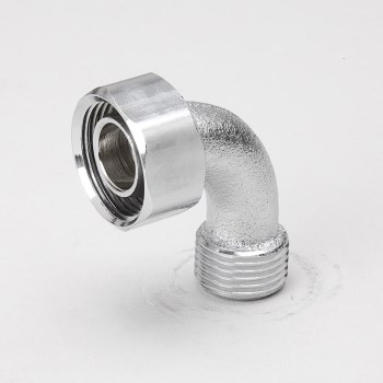 B&K Chrome Bath Cock Coupling Elbow - 1/2" MPT