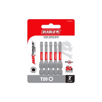 Diablo Torx Drive Bit - T20 x 2", 5-Pack