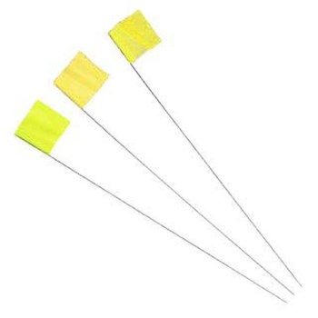 Irwin Strait-Line Stake Flags, Yellow  2-1/2" x 3-1/2" x 21" (100 pack)