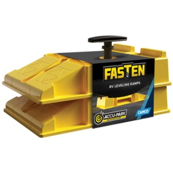 Camco FasTen Premium RV Leveling Trailer Ramp Kit - 2-Pack