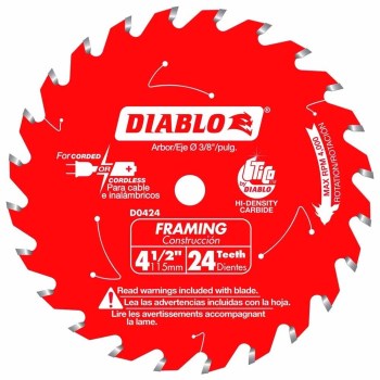 Diablo 4-1/2" 24T Framing Trim Saw Blade