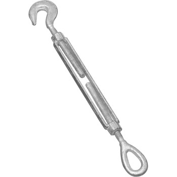 Turnbuckle, Galvanized Hook & Eye  ~ 3/8" x 6"