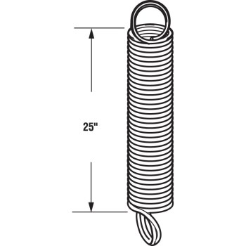 Garage Door Extension Spring with Safety Cable - 150 Lb