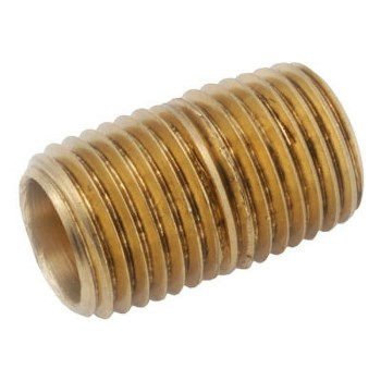 Red Brass Pipe Nipple - 1" x 2"