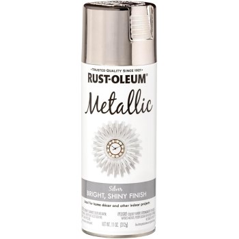 Spray Paint, Metallic Silver - 12 oz