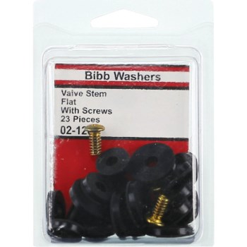 Larsen Flat Bibb Washer Assortment with Brass Screws   23pc
