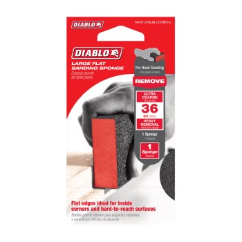 Diablo Large Flat Edge Sanding Sponge, Ultra Coarse - 36G