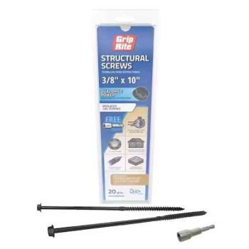 Grip Rite Structural Screw - 3/8" x 10"  (20pk)