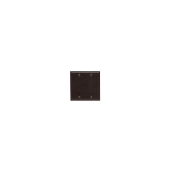 2-Gang Blank Plate - Double, Brown