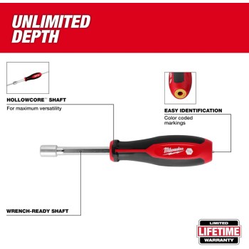 SAE Hollowcore Nut Driver Set - 4pc
