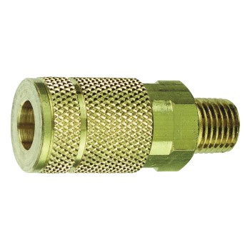 Tru-Flate T-Style Air Coupler - 1/4" Male NPT