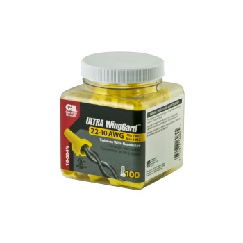 WingGard Wire Connector, Yellow - #22-#10 AWG, 100pk