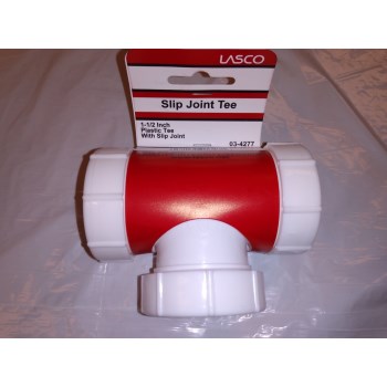 Larsen PVC Slip Joint Tee, White - 1-1/2"