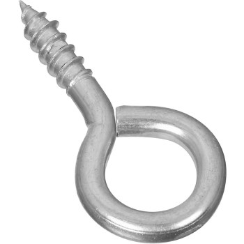 Screw Eye, Zinc -  1  15/16"  (#6)  ~  Pack of 4