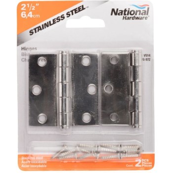 Stainless Steel Hinge ~ 2 1/2"