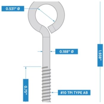 6 Lag Screw Eye