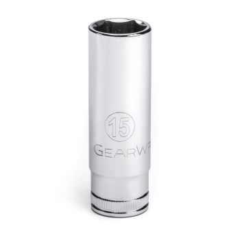 GearWrench Deep Socket - 3/8" Drive, 6-Point Metric, 15mm