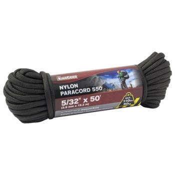 Nylon Paracord 550, Olive Green - 5/32" x 50 Ft