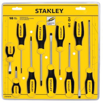 Stanley 10pc Screwdriver Set - Slotted & Phillips
