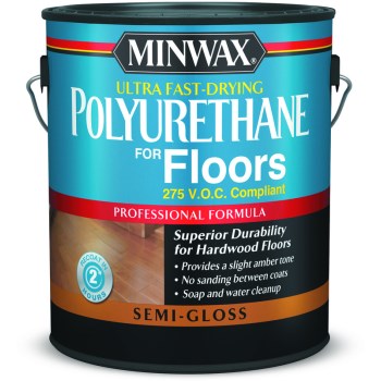 Minwax 14002 Ultra Fast-Drying Polyurethane for Floors, Semi-Gloss ~ 1 Gal.
