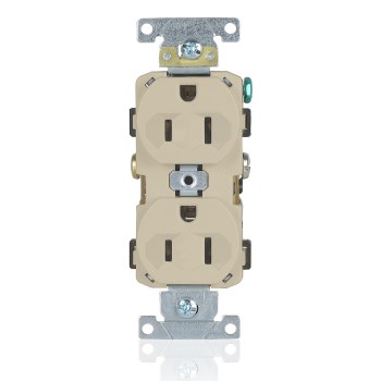Leviton Commercial Grade Duplex Receptacle, Ivory - 15A