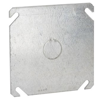 Box Cover with Knockout, Square 4 inch