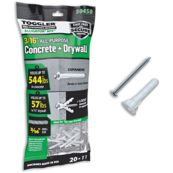 Alligator All-Purpose Flanged Anchor (20 pack)  #8 x 1-1/4"