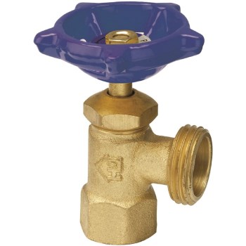 Homewerks Brass Boiler Drain Valve - 1/2" FIP x 3/4" MHT