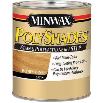 Minwax 61310 Polyshades Stain & Polyurethane, Honey Pine Satin ~ Quart