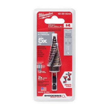 Milwaukee Shockwave Step Bit #4 - 3/16" to 7/8"