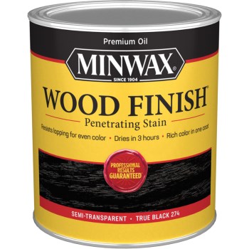 Minwax 70051 Semi-Transparent Wood Stain, True Black ~ Quart