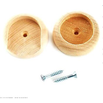 Wood Closet Pole Socket - 1-3/8", 2pk