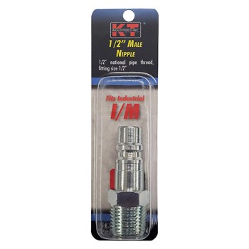 K-T Ind Industrial Air Nipple - 1/2" Male NPT x 1/2"