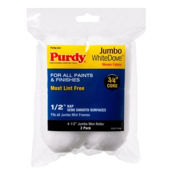 White Dove Jumbo Mini Roller Cover - 4-1/2" x 1/2" Nap