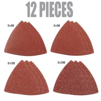 Genesis 12-Piece Hook & Loop Sandpaper Set