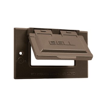 Horizontal Cover, Weatherproof Single Gang Bronze