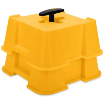 Camco FasTen RV Leveling High-Gain Base - 8,000 Lb, Yellow, 2-Pack