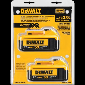 DeWalt 20V MAX XR 4.0Ah Lithium-Ion Battery, 2-Pack