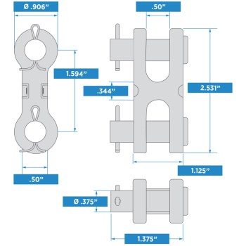 5/16 Dbl Clevis Link