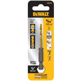 DeWalt Impact Ready Titanium Drill Bit - 9/64"