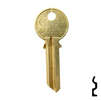Yale Y1 Brass Key Blank - 5 Pin
